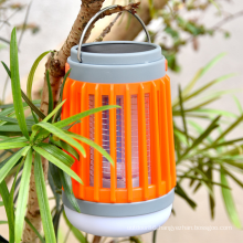 Rechargeable solar powered camping tent lamp led flashlight outdoor Bug Zapper Camping lantern with mosquito zapper killer